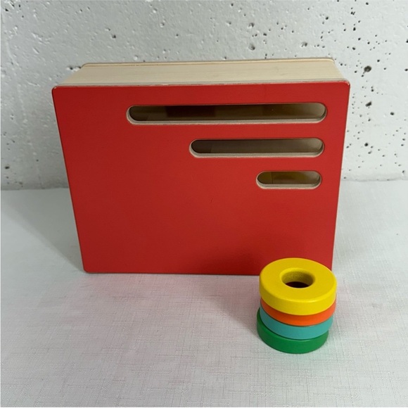 Lovevery red chute toy with 4 rings EUC - Picture 1 of 9